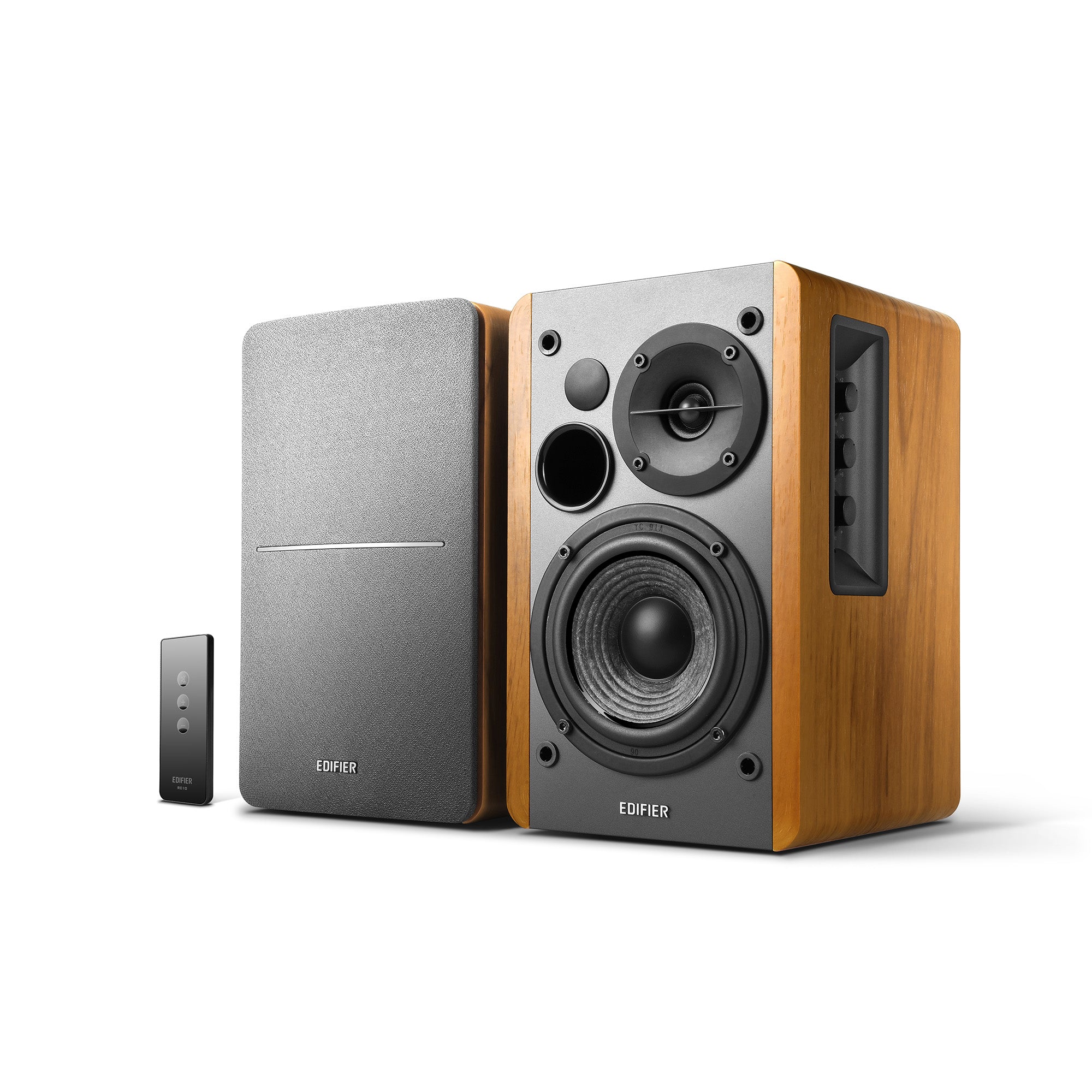 Enceintes bibliothèque puissantes R1280T au look rétro